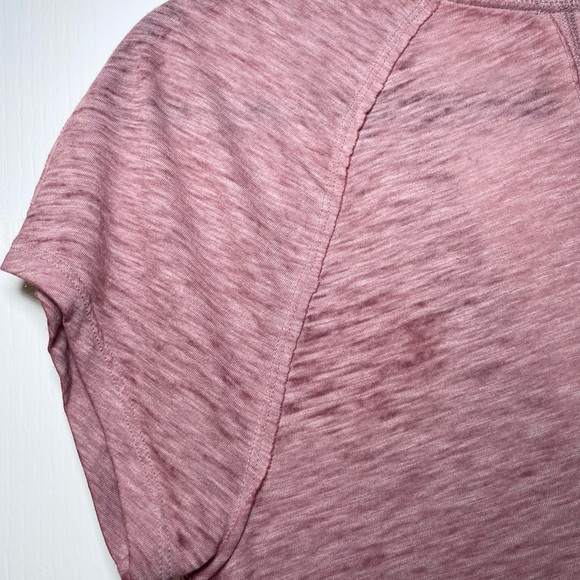 We The Free Women’s Burnout V-Neck Short Sleeve Tee in Dusty Rose - Picture 12 of 12